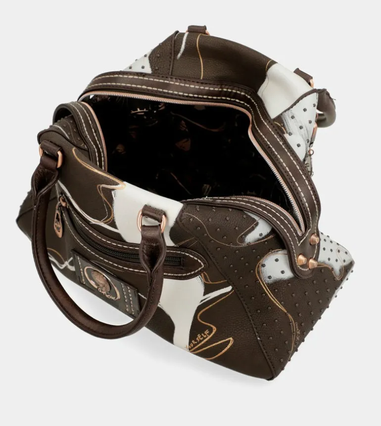 Clearance Anekke Bolso Marron 2 Asas Y Bandolera Nature Shodo