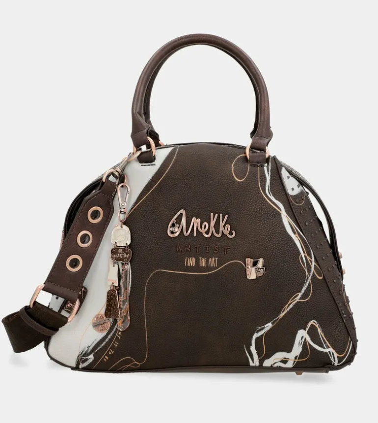 Clearance Anekke Bolso Marron 2 Asas Y Bandolera Nature Shodo