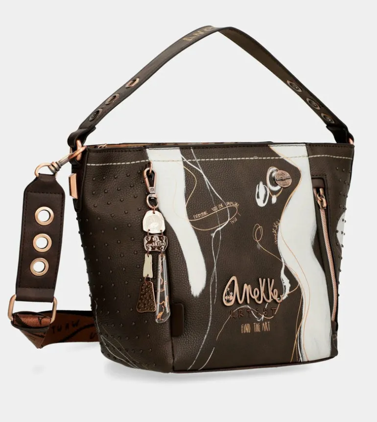 Fashion Anekke Bolso Mediano Marron Nature Shodo