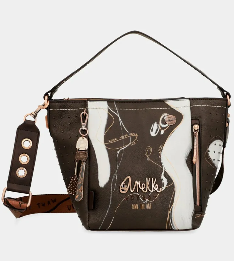 Fashion Anekke Bolso Mediano Marron Nature Shodo