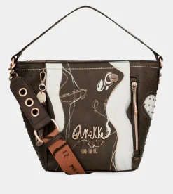 Fashion Anekke Bolso Mediano Marron Nature Shodo