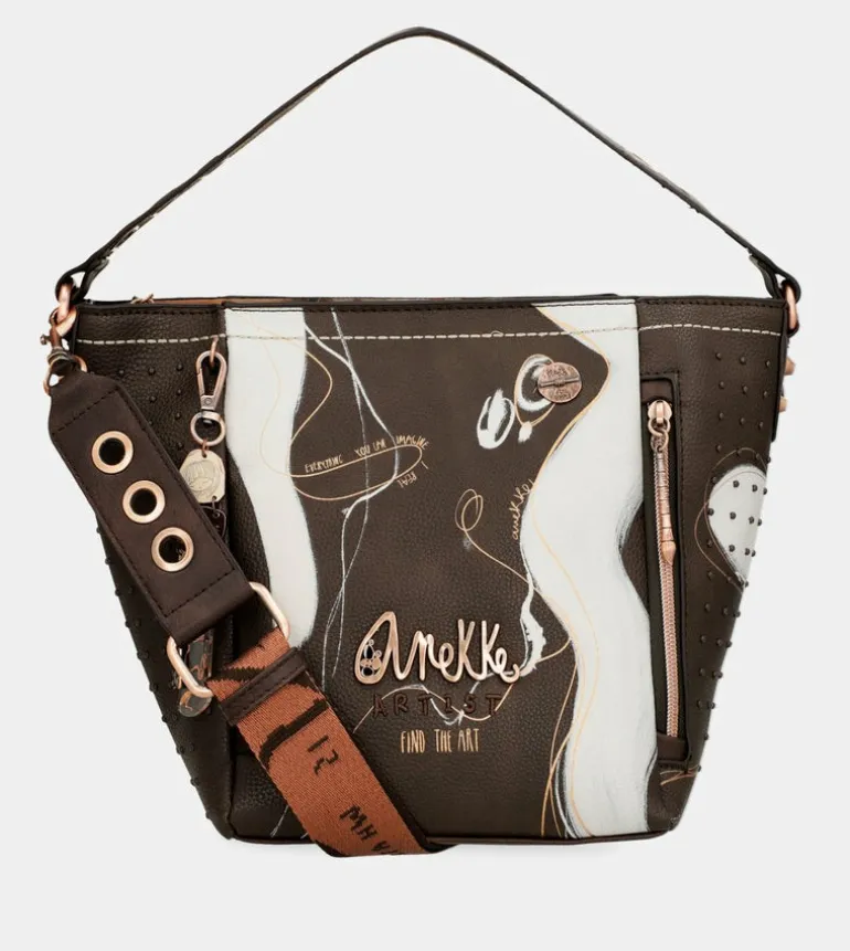 Fashion Anekke Bolso Mediano Marron Nature Shodo