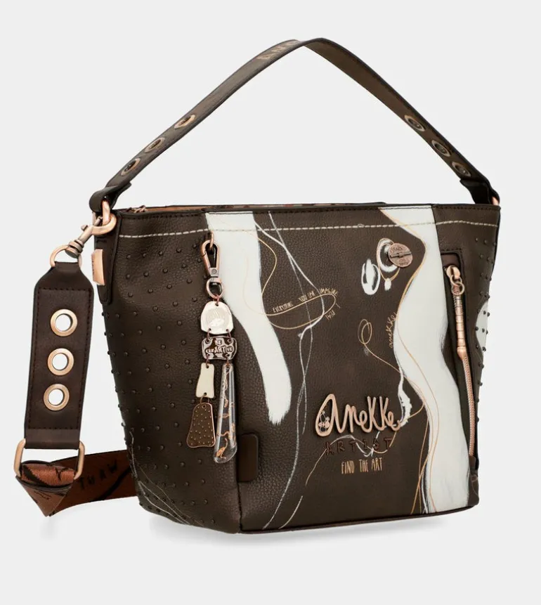 Fashion Anekke Bolso Mediano Marron Nature Shodo