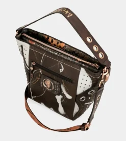 Fashion Anekke Bolso Mediano Marron Nature Shodo