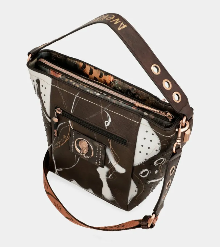 Fashion Anekke Bolso Mediano Marron Nature Shodo