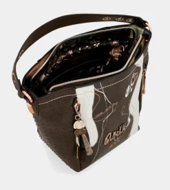 Fashion Anekke Bolso Mediano Marron Nature Shodo