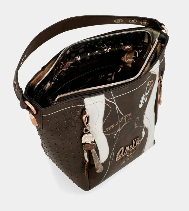 Fashion Anekke Bolso Mediano Marron Nature Shodo