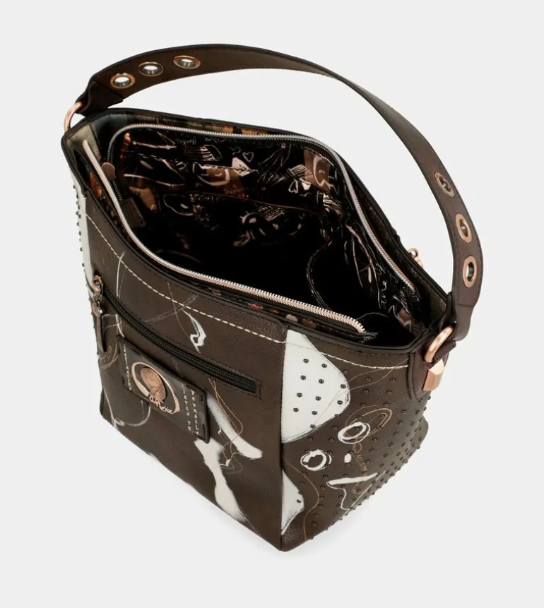 Fashion Anekke Bolso Mediano Marron Nature Shodo