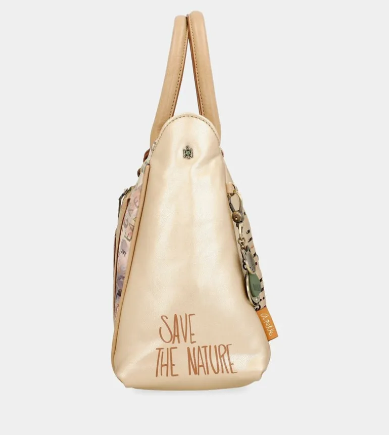 Best Sale Anekke Bolso Tipo Doctor Dorado Nature Pachamama