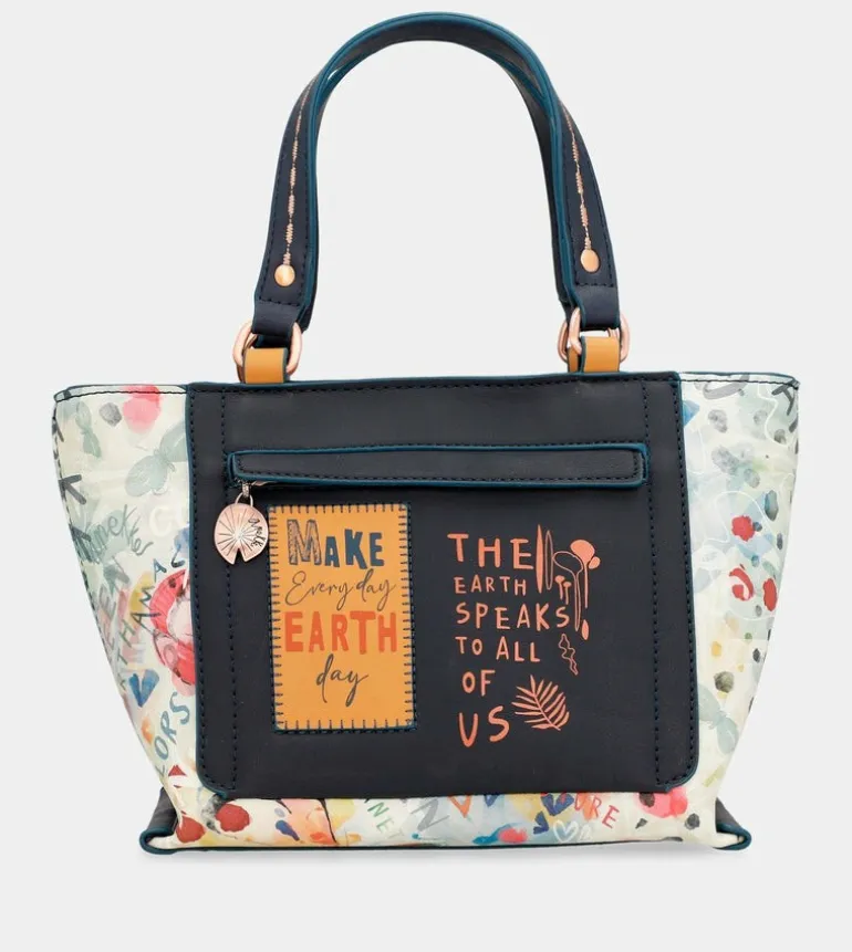 Hot Anekke Bolso Tote Azul Marino Nature Pachamama