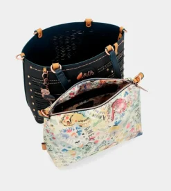 New Anekke Bolso Tote Grande Azul Marino Nature Pachamama