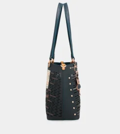 New Anekke Bolso Tote Grande Azul Marino Nature Pachamama