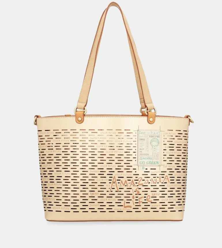 Cheap Anekke Bolso Tote Grande Dorado Nature Pachamama
