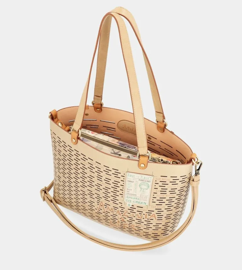 Cheap Anekke Bolso Tote Grande Dorado Nature Pachamama