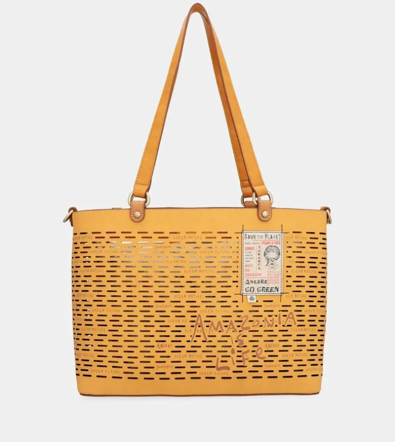 Online Anekke Bolso Tote Grande Ocre Nature Pachamama