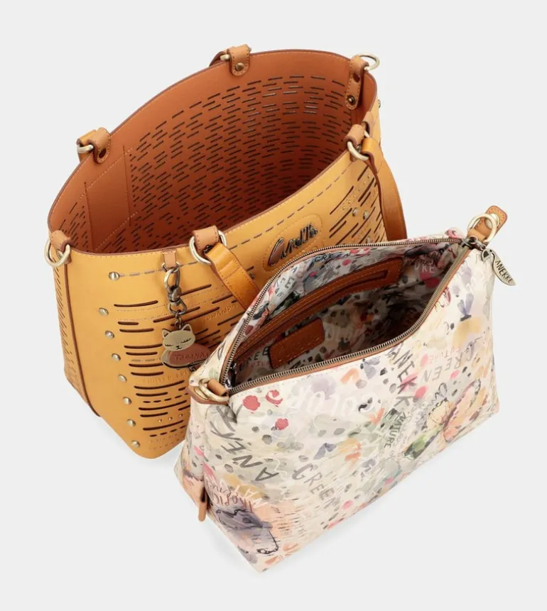 Online Anekke Bolso Tote Grande Ocre Nature Pachamama
