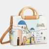 Online Anekke Bolso Triple Compartimento Con Asa De Madera Sunrise