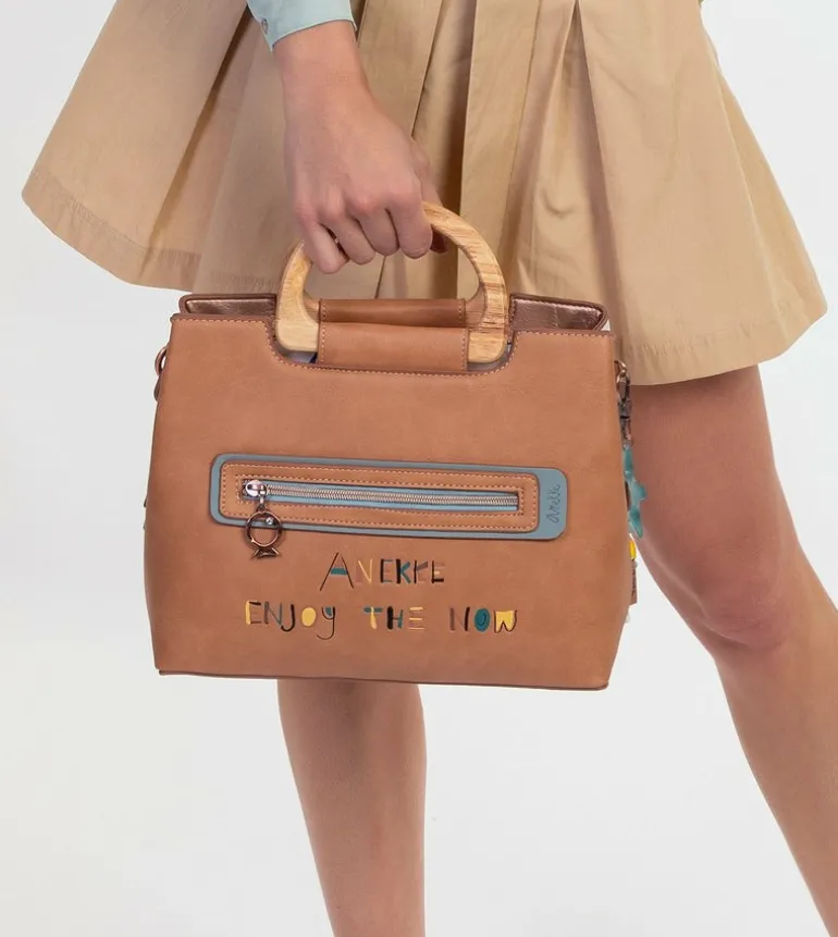 Online Anekke Bolso Triple Compartimento Con Asa De Madera Sunrise