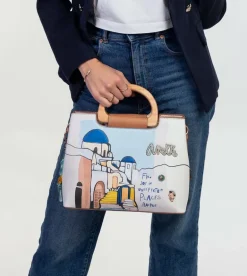 Online Anekke Bolso Triple Compartimento Con Asa De Madera Sunrise