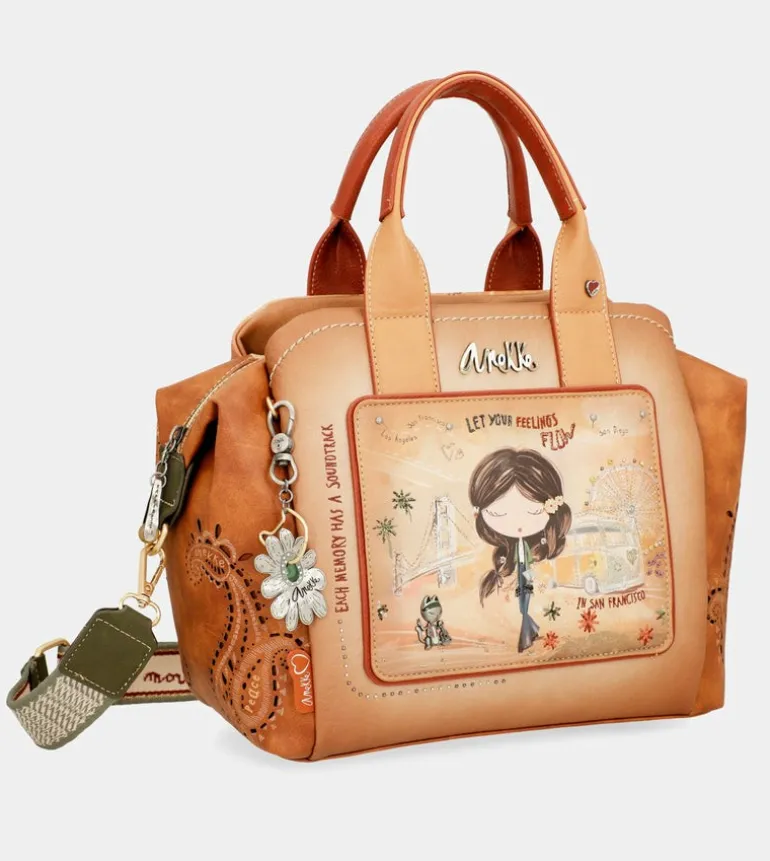 Outlet Anekke Bowling Peace & Love Camel