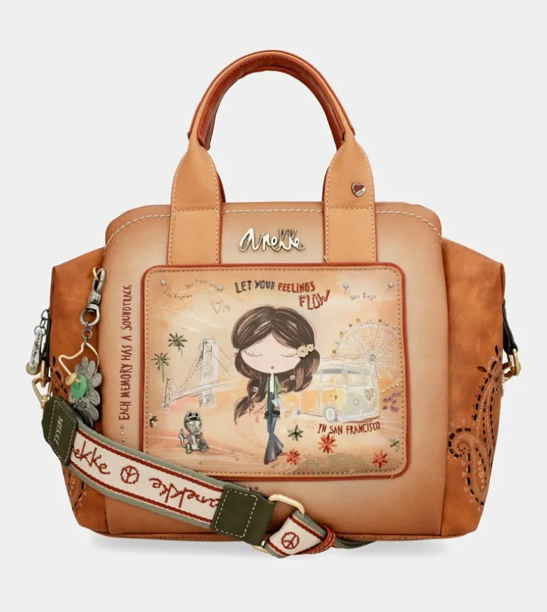 Outlet Anekke Bowling Peace & Love Camel