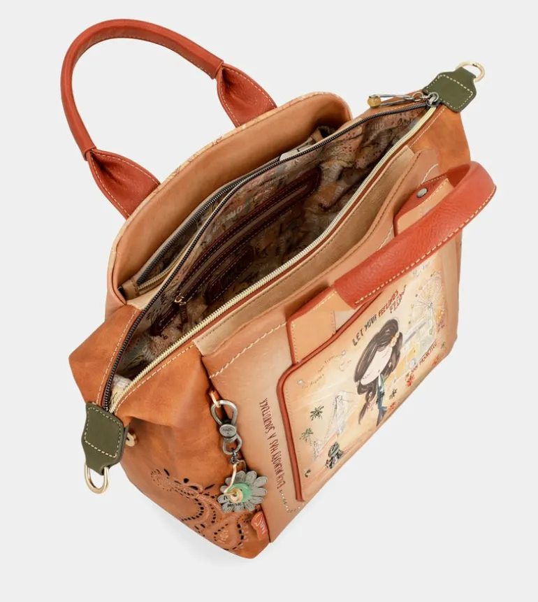 Outlet Anekke Bowling Peace & Love Camel
