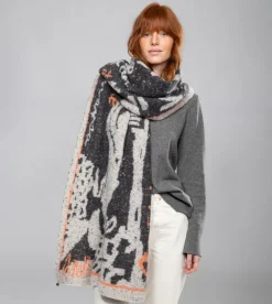 New Anekke Bufanda Blanco Y Negro Contemporary