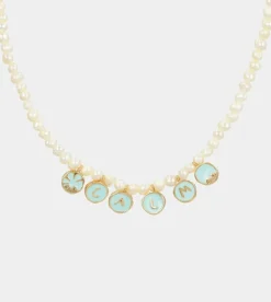 Store Anekke Collar De Perlas Con Chapitas Doradas Calm