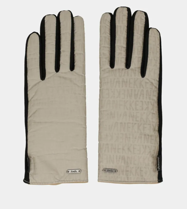 Discount Anekke Guantes Negros Y Beige Contemporary