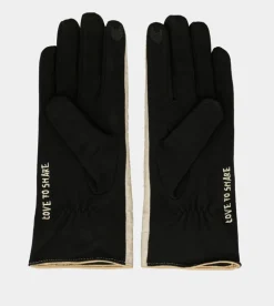 Discount Anekke Guantes Negros Y Beige Contemporary