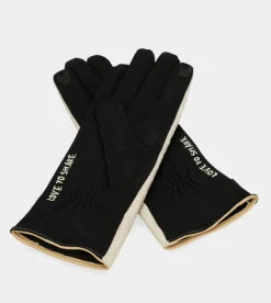 Discount Anekke Guantes Negros Y Beige Contemporary