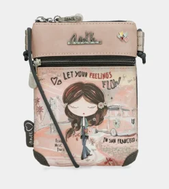 Best Sale Anekke Mini Bandolera Peace & Love Rosa
