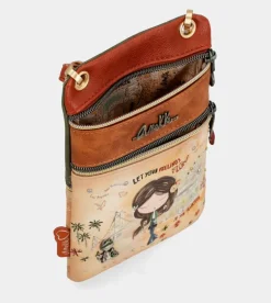 Cheap Anekke Mini Bandolera Peace & Love Camel