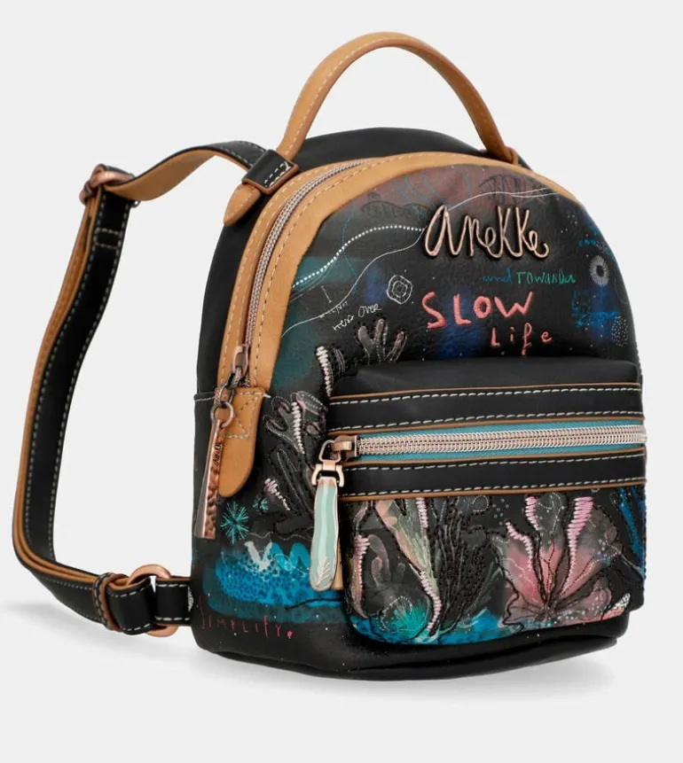 Flash Sale Anekke Mini Mochila De Paseo Negra Coral