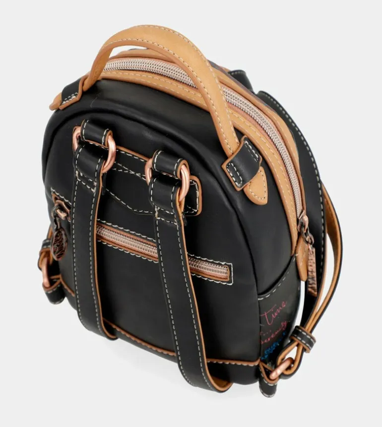 Flash Sale Anekke Mini Mochila De Paseo Negra Coral