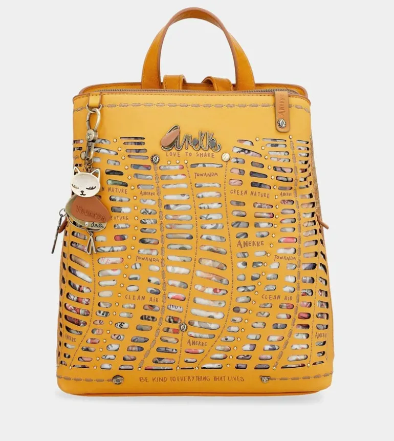 Cheap Anekke Mochila 3 Compartimentos Ocre Nature Pachamama