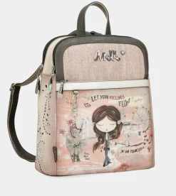 Flash Sale Anekke Mochila 2 Compartimentos Peace & Love Rosa