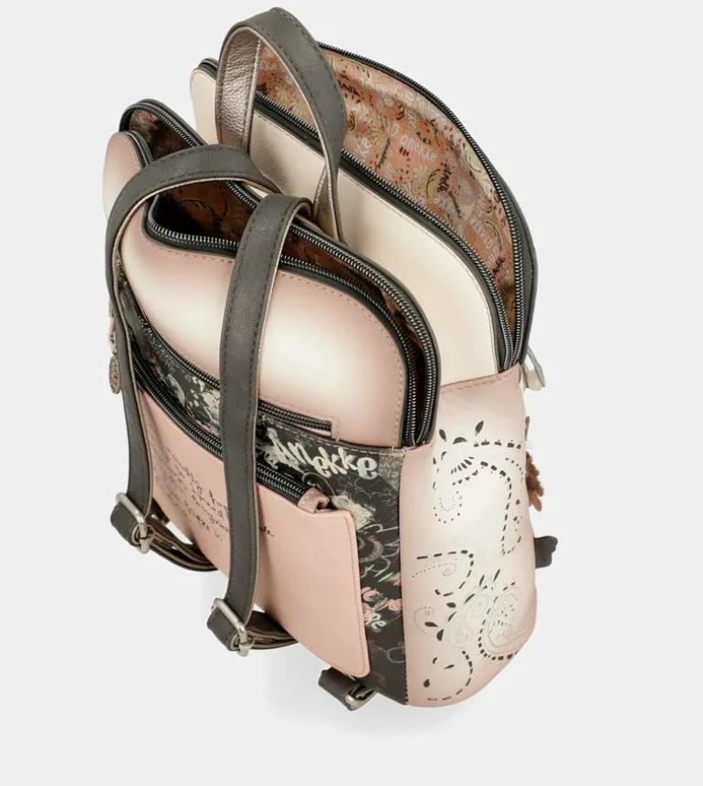 Flash Sale Anekke Mochila 2 Compartimentos Peace & Love Rosa