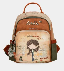 Shop Anekke Mochila Antirrobo Camel Peace & Love