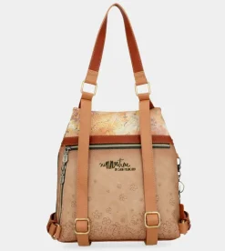 Online Anekke Mochila Antirrobo Peace & Love Camel
