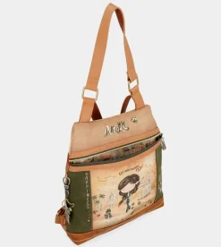 Online Anekke Mochila Antirrobo Peace & Love Camel