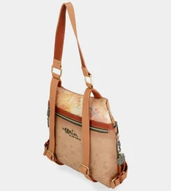 Online Anekke Mochila Antirrobo Peace & Love Camel
