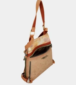 Online Anekke Mochila Antirrobo Peace & Love Camel