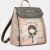Sale Anekke Mochila Con Solapa Peace & Love Rosa