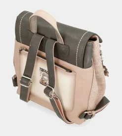 Sale Anekke Mochila Con Solapa Peace & Love Rosa