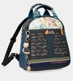 Clearance Anekke Mochila Mediana Azul Marino Nature Pachamama
