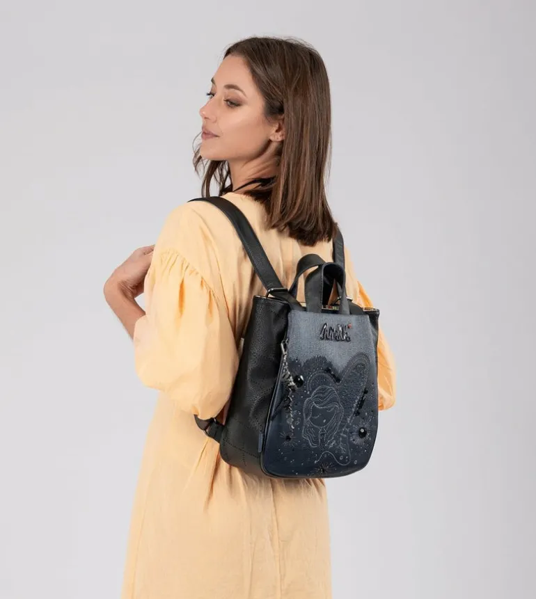 Discount Anekke Mochila Mediana Azul Marino Studio