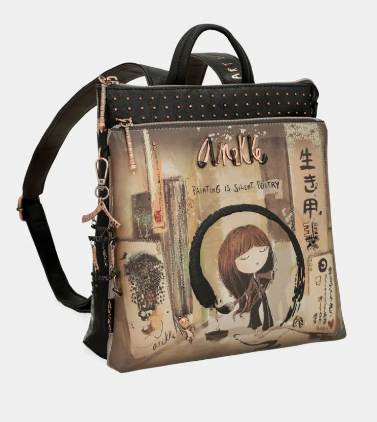 Shop Anekke Mochila Mediana Negra Shoen