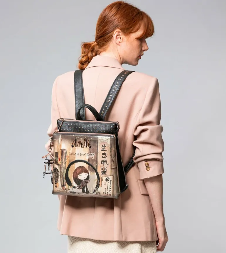 Shop Anekke Mochila Mediana Negra Shoen