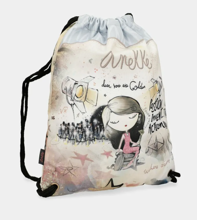 Fashion Anekke Mochila Saco Tela Hollywood